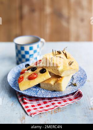 Focaccia-Brot Stockfoto