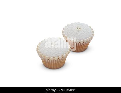 Fein dekorierte Hochzeitstorten Stockfoto