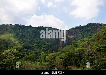 Diyaluma Falls, Haputhale, Provinz Uva, Sri Lanka Stockfoto