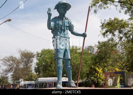 Batticaloa, nordöstliche Provinz, Sri Lanka, Statue eines Pfadfinders Stockfoto