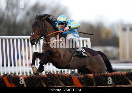 Aktenfoto von 29-01-2022 von Mahler Mission, der das Cheltenham Festival nach einem beeindruckenden Erfolg der Navan im Visier hat. Ausgabedatum: Dienstag, 24. Januar 2023. Stockfoto