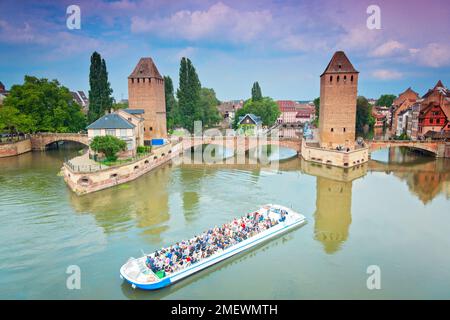 Sperrfeuer Vauban in Straßburg, Elsass, Frankreich Stockfoto