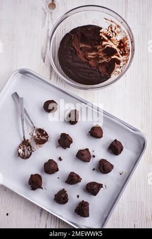 Wälzlager und tauchen Trüffel Stockfoto