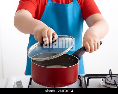 Schritte für Sushi, Schritt 2 Stockfoto