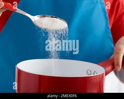 Schritte für Sushi, Schritt 3 Stockfoto