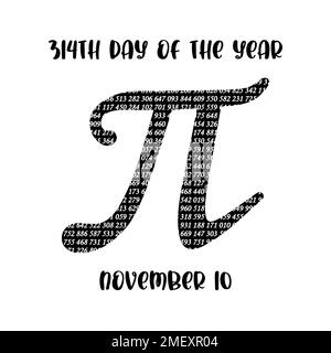 Ein glücklicher internationaler Tag der mathematischen Vektorhintergrund-Illustration. Banner zum Welt-Pi-Tag Stock Vektor