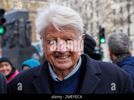 London, Großbritannien. 24. Januar 2023. Stanley Johnson, Vater von Boris JohnsonÕs, Umweltschützer und ehemaliger Abgeordneter. Kredit: Mark Thomas/Alamy Live News Stockfoto