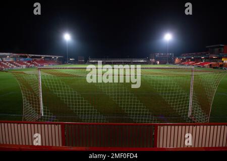 Allgemeiner Blick auf das Wham Stadium, Heimstadion von Accrington Stanley vor dem dritten Replay-Spiel des Emirates FA Cup Accrington Stanley vs Boreham Wood im Wham Stadium, Accrington, Großbritannien, 24. Januar 2023 (Foto von Craig Thomas/News Images) Stockfoto