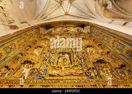 Im Inneren der berühmten Kathedrale von Burgos, Castilla y Leon, Spanien Stockfoto
