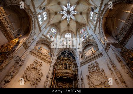 Im Inneren der berühmten Kathedrale von Burgos, Castilla y Leon, Spanien Stockfoto