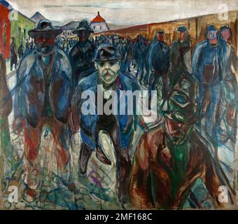 Arbeiter auf dem Heimweg. Edvard Munch. 1913-14.