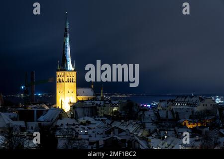 Blick von der Spitze der Altstadt von Tallinn Stockfoto
