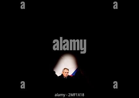 Nachod, Tschechische Republik. 24. Januar 2023. Tschechischer Präsident Milos Zeman während seines Treffens mit der Öffentlichkeit in Nachod, Tschechische Republik, 24. Januar 2023. Kredit: David Tanecek/CTK Photo/Alamy Live News Stockfoto