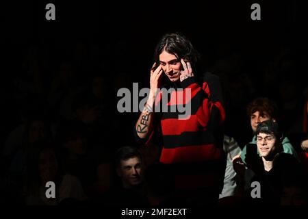 Rom, Italien. 23. Januar 2023. Naska während des Konzerts Rebel Unplugged Tour, 23. Januar 2023 im Auditorium Parco della Musica, Rom, Italien. Kredit: Unabhängige Fotoagentur/Alamy Live News Stockfoto