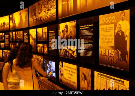 Denkmal für die Opfer des Holocaust, im Yitzhak Rabin Park, Galerieausstellung - Rio de Janeiro, Brasilien 01.17.2023 Stockfoto