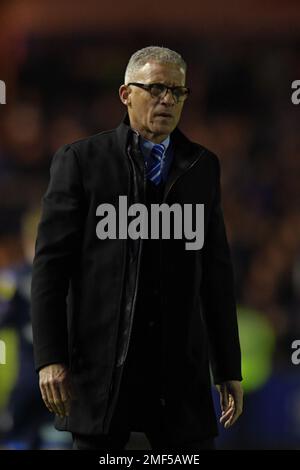 Carlisle, Großbritannien. 24. Januar 2023Carlisle, Großbritannien. 24. Januar 2023. Hartlepool United's Manager Keith Curle während des Sky Bet League 2-Spiels zwischen Carlisle United und Hartlepool United in Brunton Park, Carlisle, am Dienstag, den 24. Januar 2023. (Kredit: Scott Llewellyn | MI News) Kredit: MI News & Sport /Alamy Live News Stockfoto