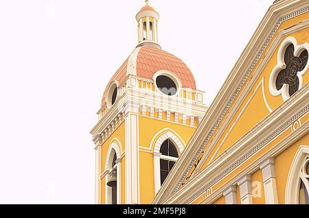 Ein kleiner Winkel der Mariä Himmelfahrt-Kathedrale in Granada, Nicaragua Stockfoto