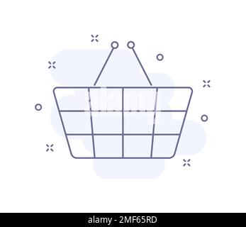 Vektordarstellung für Warenkorb isoliert Stock Vektor