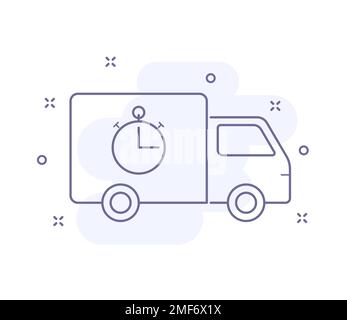 Darstellung des Zustellungskonturvektors isoliert auf weiß Stock Vektor