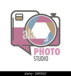 Fotostudio Retro-Fotokamera isolierte Icon Mobile App Stock Vektor