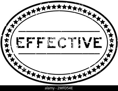 Grunge Black Effective Word ovaler Gummidichtungsstempel auf weißem Hintergrund Stock Vektor