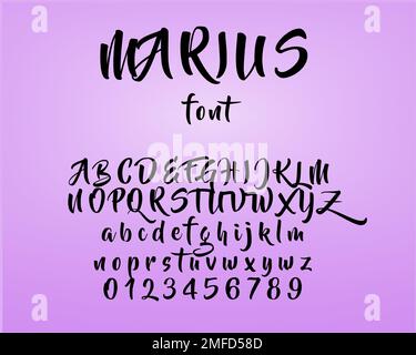 Vektor der Schriftart Retro Fett und des Alphabets Stock Vektor