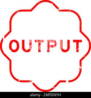 Grunge rotes Ausgabewort Gummidichtung Stempel auf weißem Hintergrund Stock Vektor