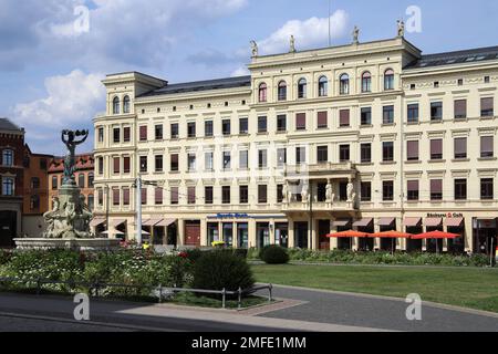 Görlitz Post Square Muschelminna Toberentzbrunnen Stockfoto