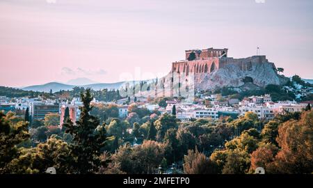 Panoramablick auf Athen, Griechenland Stockfoto