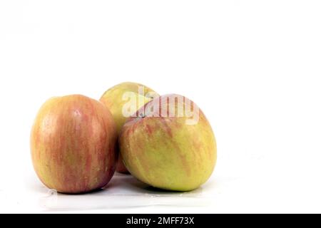 Trio von Fuji-Äpfel Stockfoto