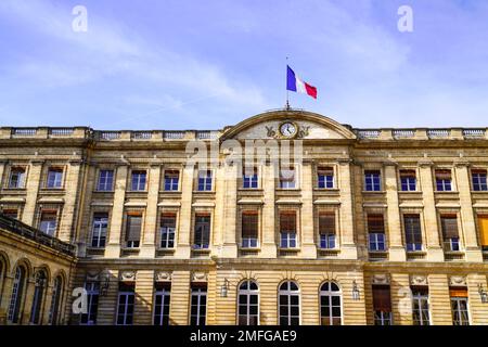 hotel de Ville in der französischen Stadt bordeaux im Rathaus des zentralen Gebäudes palais rohan Stockfoto