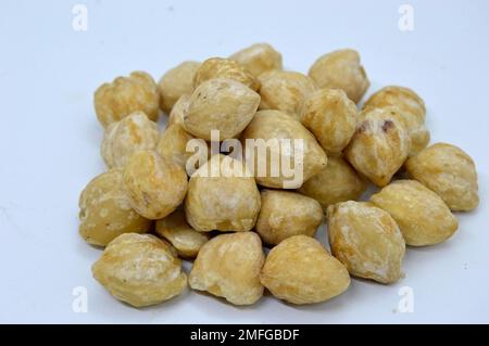 Kemiri Auch Bekannt Als Candleberry, Indian Walnut, Kemiri, Lackbaum, Nuez De La India, Buah Keras, Godou, Kukui Nut Tree Stockfoto