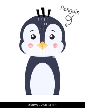 Pinguin. Zeichentrickfigur. Vector . Stock Vektor