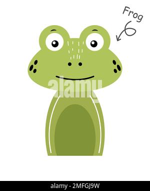 Frosch. Zeichentrickfigur. Vector . Stock Vektor