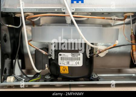 Sosnovy Bor, RUSSLAND - 12. JANUAR 2023: Household Appliances in DNS Stockfoto