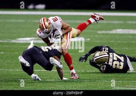 San Francisco 49ers tight end Jordan Reed (81) during an NFL football game  against the New Orleans Saints, Sunday, Nov. 15, 2020, in New Orleans. (AP  Photo/Tyler Kaufman Stock Photo - Alamy