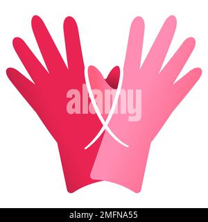 Ein paar Hände, die ein High-Five-Vektorbild und ein Herz-Liebe-Emotions-Symbol zeigen Stock Vektor