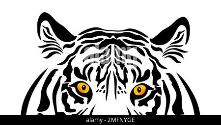 Augen des Tigers. Vektordarstellung Stock Vektor