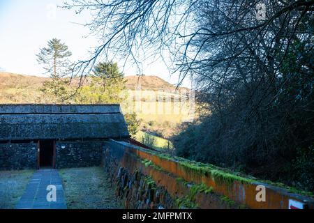 Die Schlammgrube bei Wheal Martyn Clay arbeitet in Cornwall Stockfoto