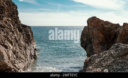 Wunderschöner Blick auf das Meer Stockfoto