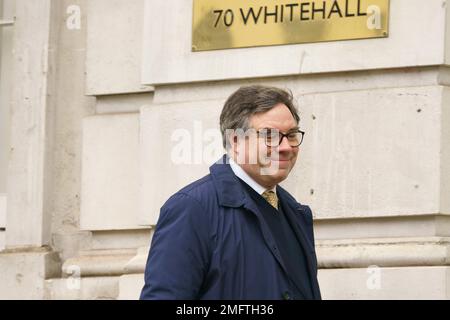 25. Januar 2023 Westminster, London, Großbritannien. Jeremy Quin, Minister des Kabinetts und Generalzahlmeister, trifft heute Nachmittag im Kabinettsbüro ein. Bridget Catterall/AlamyLiveNews Stockfoto