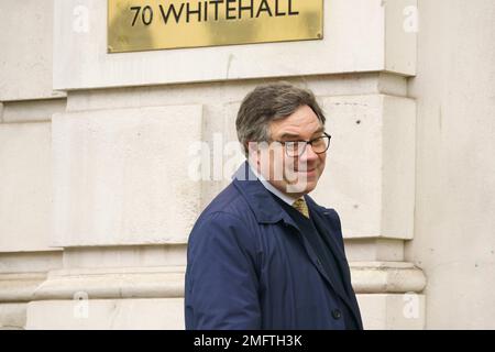 25. Januar 2023 Westminster, London, Großbritannien. Jeremy Quin, Minister des Kabinetts und Generalzahlmeister, trifft heute Nachmittag im Kabinettsbüro ein. Bridget Catterall/AlamyLiveNews Stockfoto