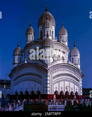 Dakshineshwar-Tempel in Kolkatta oder Kalkutta, Westbengalen, Indien, Asien Stockfoto