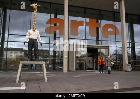 Hauptsitz des deutsch-französischen Fernsehsenders Arte, Straßburg, Departement Bas-Rhin, Elsass, Frankreich Stockfoto