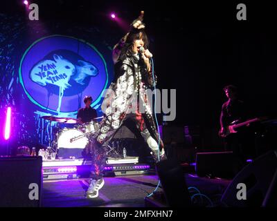 Ja, Yeahs in Konzert im Kings Theatre in New York Stockfoto