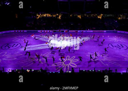 Espoo, Finnland. 25. Januar 2023. Eröffnungszeremonie bei der ISU European Figure Skating Championships 2023 in Espoo Metro Areena am 25. Januar 2023 in Espoo, Finnland. Kredit: Raniero Corbelletti/AFLO/Alamy Live News Stockfoto