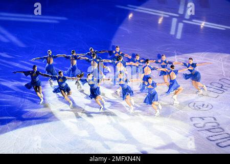 Espoo, Finnland. 25. Januar 2023. Eröffnungszeremonie bei der ISU European Figure Skating Championships 2023 in Espoo Metro Areena am 25. Januar 2023 in Espoo, Finnland. Kredit: Raniero Corbelletti/AFLO/Alamy Live News Stockfoto