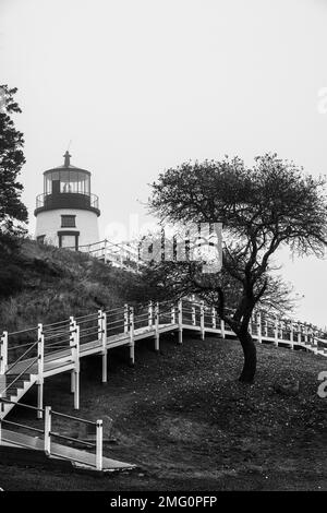 Owl Heads Light schützt Roackland Harbor an der westlichen Penobscot Bay Stockfoto