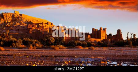 Dorf im Dades Tal, Marokko Afrika Stockfoto