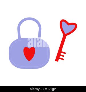 Happy Valentine Day-Ikone in flachem, minimalistischem Style Stock Vektor